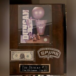Tim Duncan MVP Plaque